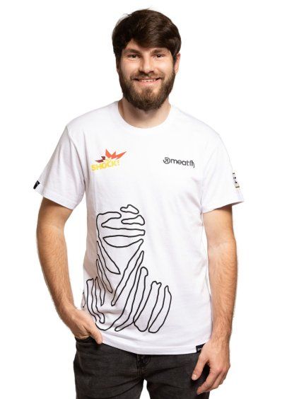 Meatfly pánské tričko Big Shock Dakar White