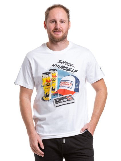 Meatfly pánské tričko Big Shock 8Bit White