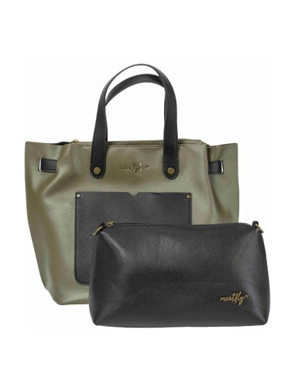 Meatfly kabelka Alma Olive | Zelená | Objem 13 L