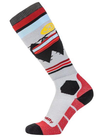 Meatfly sNB & SKI ponožky Leeway Dark Red