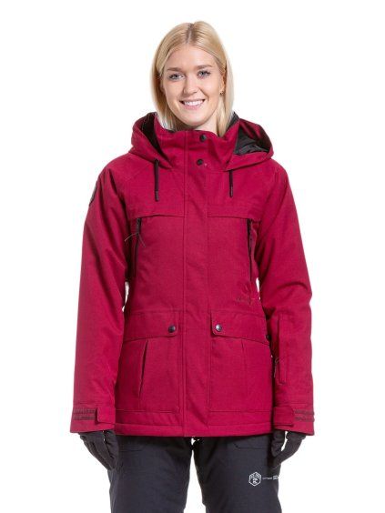 Meatfly dámská SNB & SKI bunda Terra Beet Red