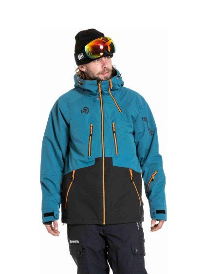 Meatfly pánská SNB & SKI bunda Cronos Black / Deep Ocean