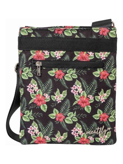 Meatfly dámská kabelka Dixie Tropical Black | Černá | Objem 0,4 L