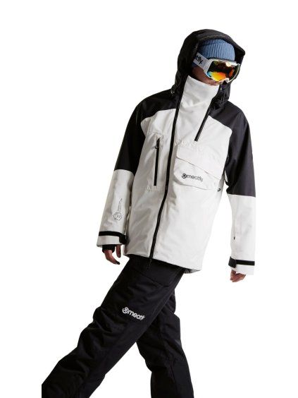Meatfly pánská SNB & SKI bunda Blake Clouds White (Velikost M)