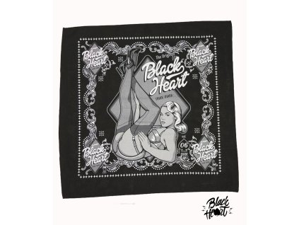 Šátek BLACK HEART SAMANTA