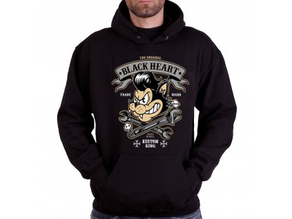 BLACK HEART RAT BASTARD HOOD