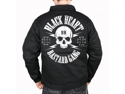 pánská bunda black heart bastard skull 12