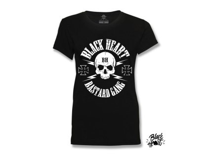DÁMSKÉ TRIKO BLACK HEART BASTARD SKULL