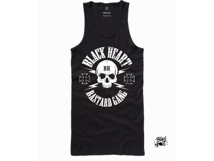 DÁMSKÉ TÍLKO BLACK HEART BASTARD SKULLjpg