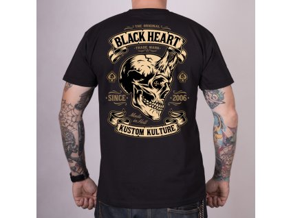 Triko black heart hot rod devil skull 2