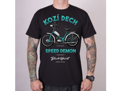 Motorkářské Tričko BLACK HEART KOZÍ DECH