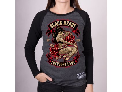 Triko BLACK HEART TATTOOED LADY RG22