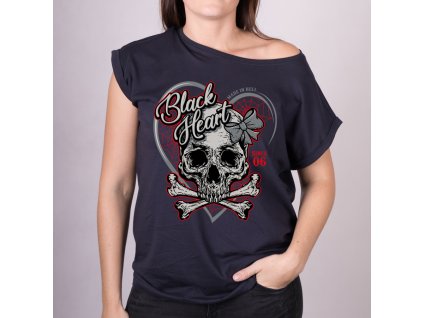 RIBON SKULL BLACK HEART 1