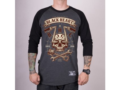 TRIKO BLACK HEART CHOPPER SKULL