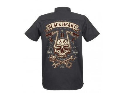 pánská KOŠILE BLACK HEART CHOPPER SKULL 3