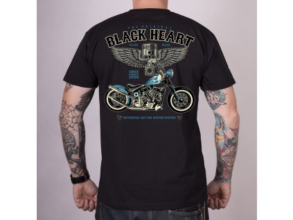 Triko BLACK HEART BLUE CHOPPER2