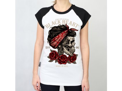 BLACK HEART PIN UP SKULL3