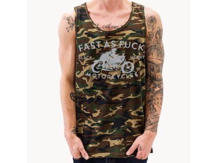 Pánské Tílko BLACK HEART CAMO FAST AS FUCK