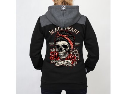 DÁMSKÁ MIKINA BLACK HEART JENY SKULL 4