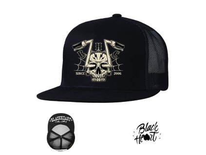 kšiltovka black heart hot rod CHOPPER SKULL chopper Uclothing