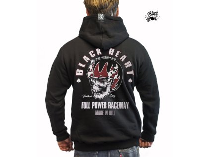 Pánská Mikina BLACK HEART FULL POWER ZIP