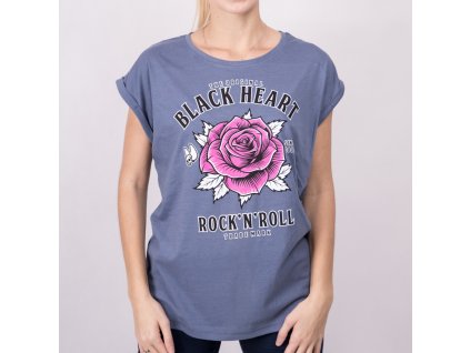 Triko BLACK HEART ROCK N ROLL ROSE 4