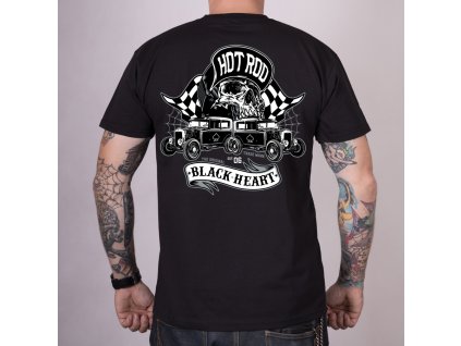 Triko BLACK HEART HOTRODER SKULL 2