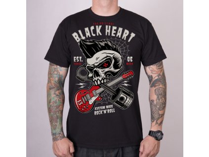 Panské Triko BLACK HEART ROCKABILLY REBEL