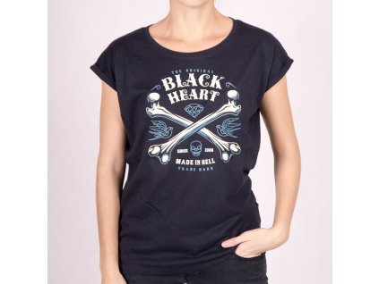 Triko BLACK HEART BONES EXT