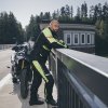 Pánské moto kalhoty W-TEC Spirital (Barva černo-oranžová, Velikost S)