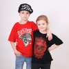 dětské motorkářské tričko black heart