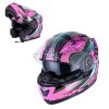 Výklopná moto přilba W-TEC Pezzon Magenta