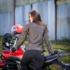 Dámská kožená moto bunda W-TEC Kaika (Barva hnědá, Velikost XS)
