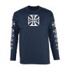 MOTORKÁŘSKÉ Triko WESTCOAST CHOPPERS WCC OG LOGO ATX LONGSLEEVE NAVY