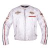 Pánská kožená moto bunda W-TEC Sheawen White New