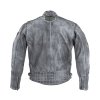 Pánská kožená moto bunda W-TEC Sheawen Waxed Grey (Barva šedá, Velikost 4XL)