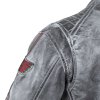 Pánská kožená moto bunda W-TEC Sheawen Waxed Grey (Barva šedá, Velikost 4XL)