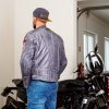 Pánská kožená moto bunda W-TEC Sheawen Waxed Grey (Barva šedá, Velikost 4XL)