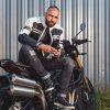 Pánské moto jeansy W-TEC Komaford (Barva tmavě šedá, Velikost XXL)