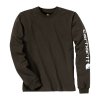 Tričko Carhartt Sleeve logo long sleeve peat