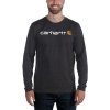 Tričko Carhartt Logo graphic long sleeve carbon heather 920217