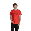 Meatfly pánské tričko Striped Logo Bright Red (Velikost S)