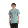 Meatfly pánské tričko Striped Logo Dusty Mint (Velikost S)