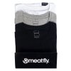 Meatfly balení pánských triček MF Logo Multipack Black/Grey Heather/White