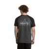 Meatfly pánské tričko Ozzy Raglan Charcoal Heather / Black