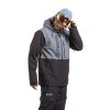 Meatfly pánská SNB & SKI bunda Manifold Dark Grey / Black