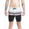 Meatfly pánské plavky Keith Boardshorts 17" Light Grey / Red Orange (Velikost M)
