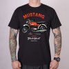 MOTORKÁŘSKÉ Tričko BLACK HEART MUSTANG