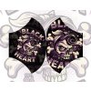 ROUŠKA BLACK HEART PIN UP SKULL