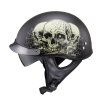 Moto přilba W-TEC Black Heart Rednut - Skulls/Matt Black